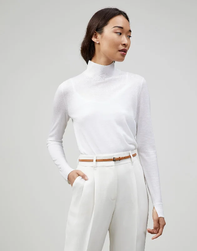 Fine Gauge Merino Side Split Stand Collar Sweater Notch Collar Peter Pan Collar Cowl Neck Fine Gauge Merino Side Split Stand Collar Sweater Notch Collar Peter Pan Collar Cowl Neck