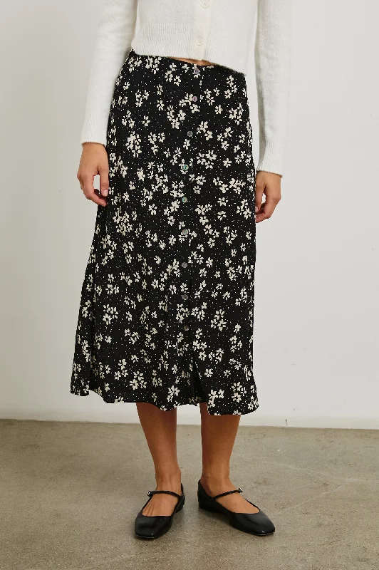 ROSETTA SKIRT - NOIR FLORAL vintage skirt charm
