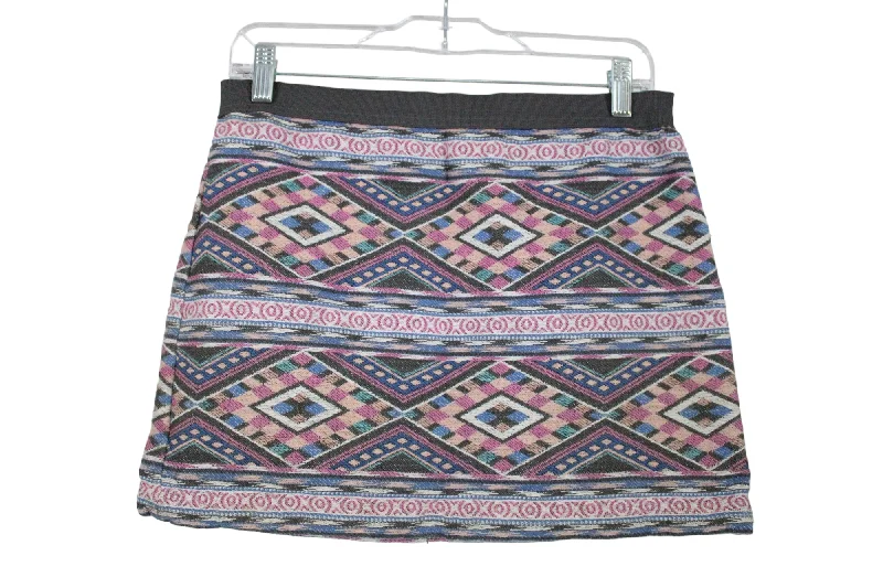 American Eagle Pink Gray Skirt | 4 silk skirt elegant