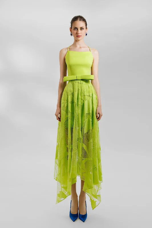 Crepe top with patterned lace skirt lace skirt romantic