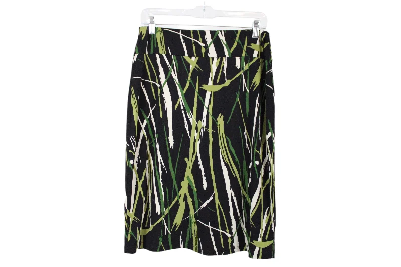 Stephen And Casey Black Green Skirt | M flowy skirt hem