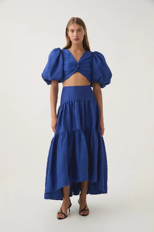 Reverb Gathered Midi Skirt pencil skirt chic