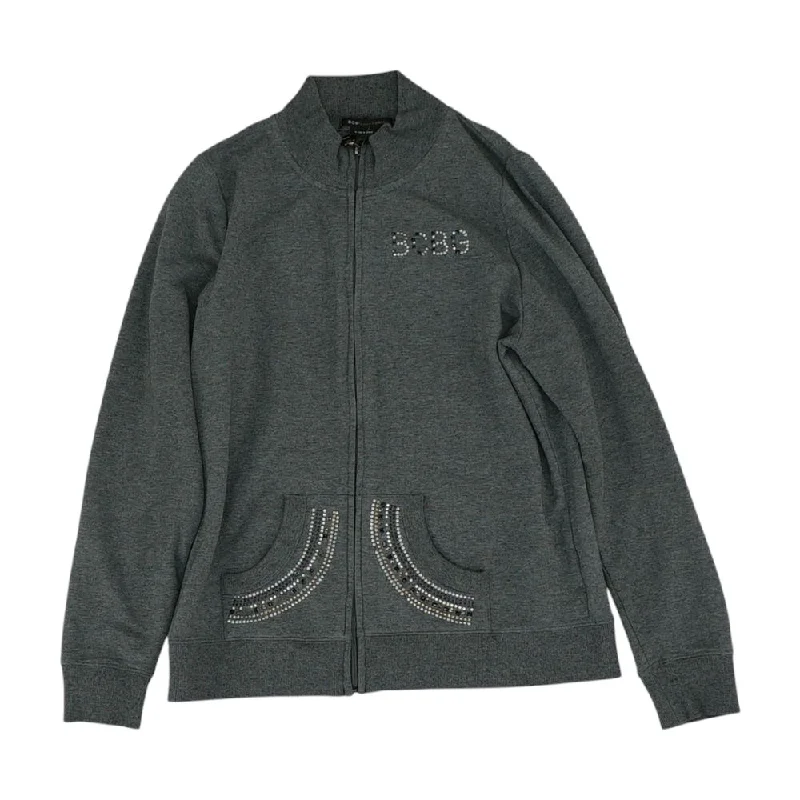 Gray Solid Lightweight Jacket Notch Collar Jacket Peter Pan Collar Jacket Cowl Neck Jacket