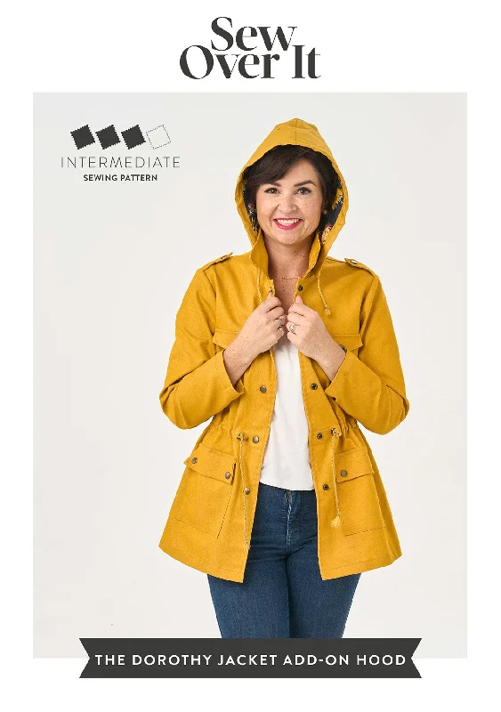 Dorothy Jacket Add-On Hood PDF Sewing Pattern Denim Jacket Leather Jacket Suede Jacket