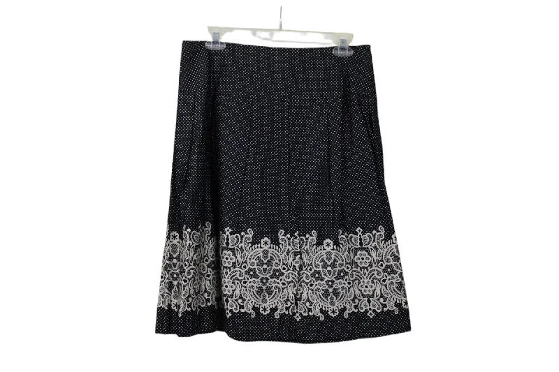 Ann Taylor LOFT Dotted Skirt | 6 linen skirt light