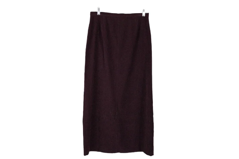 Norton McNaughton Burgundy Suede Finish Skirt | 10 corduroy skirt comfortable