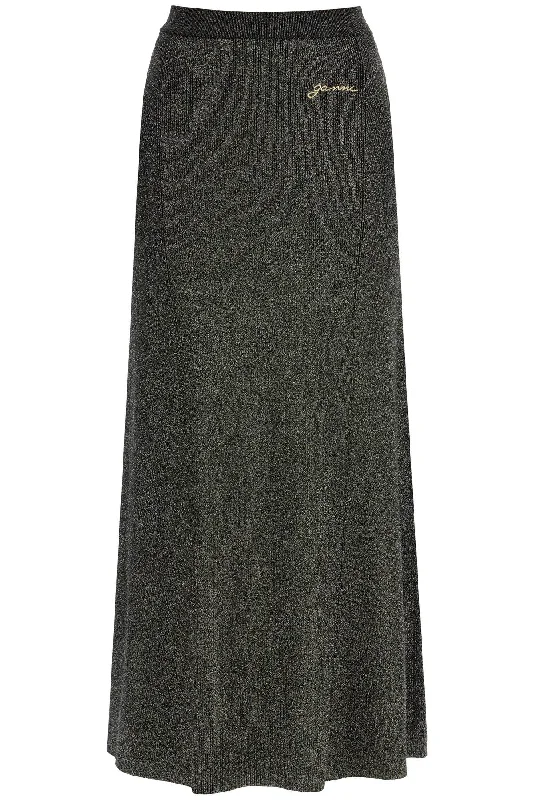 Long Lurex Knit Skirt summer skirt style