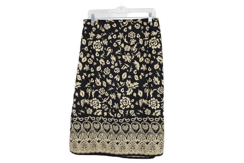 Black Pattern Skirt | 12 Petite lace skirt intricate