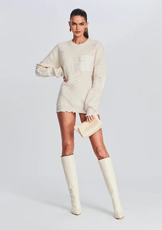 Devin Wool Sweater Spandex Blend Rayon Blend Denim Blend