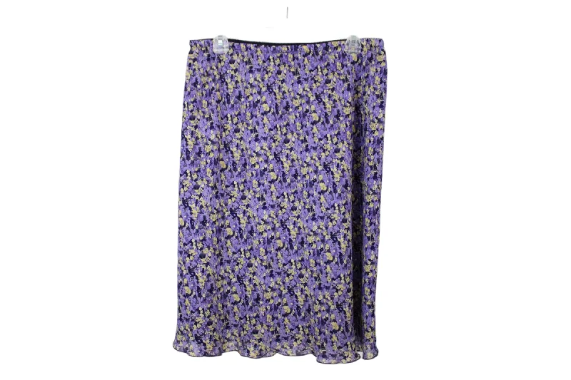 Purple Floral Chiffon Skirt | 8/10 boho skirt vibe