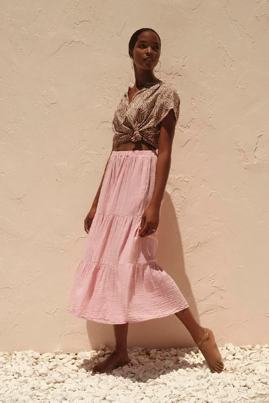 DANIELLE COTTON GAUZE SKIRT corduroy skirt cozy