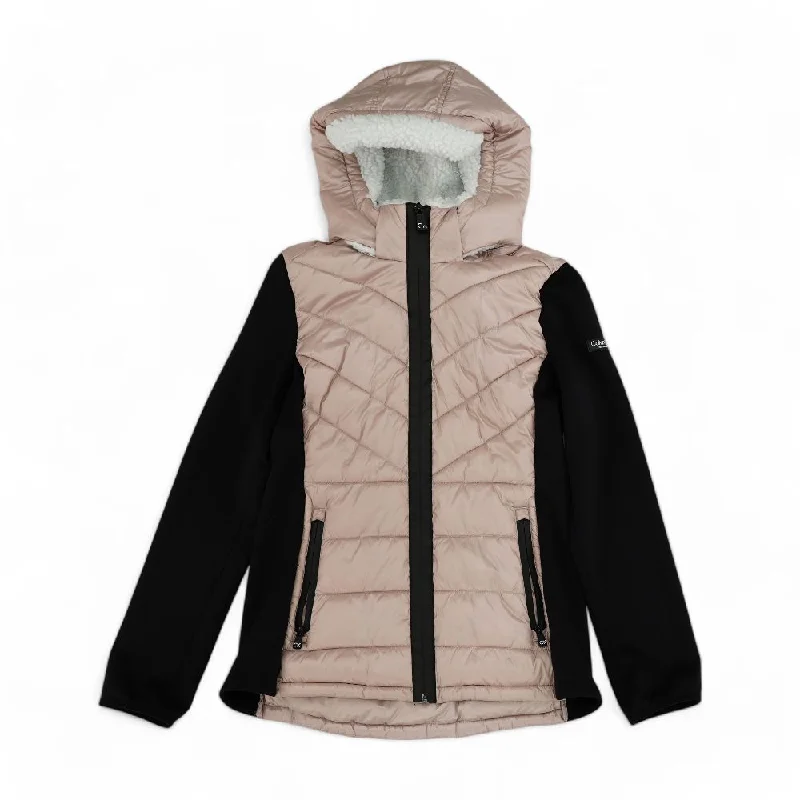 Pink Color Block Lightweight Jacket Welt Pockets Slit Pockets Flap Pockets