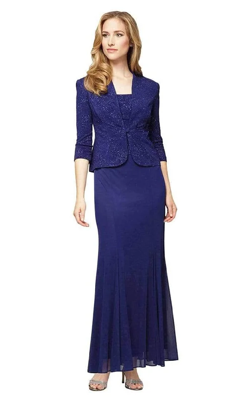 Alex Evenings - 2251651 Shimmering Square Neck Formal Dress with Jacket Herringbone Jacket Houndstooth Jacket Plaid Jacket Alex Evenings - 2251651 Shimmering Square Neck Formal Dress with Jacket Herringbone Jacket Houndstooth Jacket Plaid Jacket