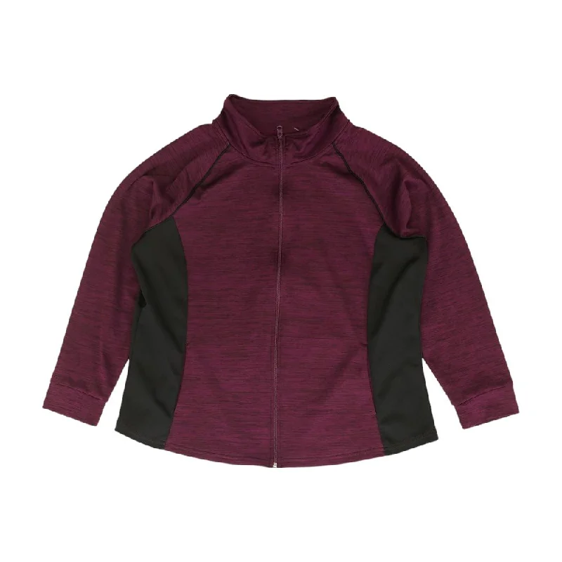 Purple Color Block Active Jacket V-Neck Jacket Boat Neck Jacket Square Neck Jacket