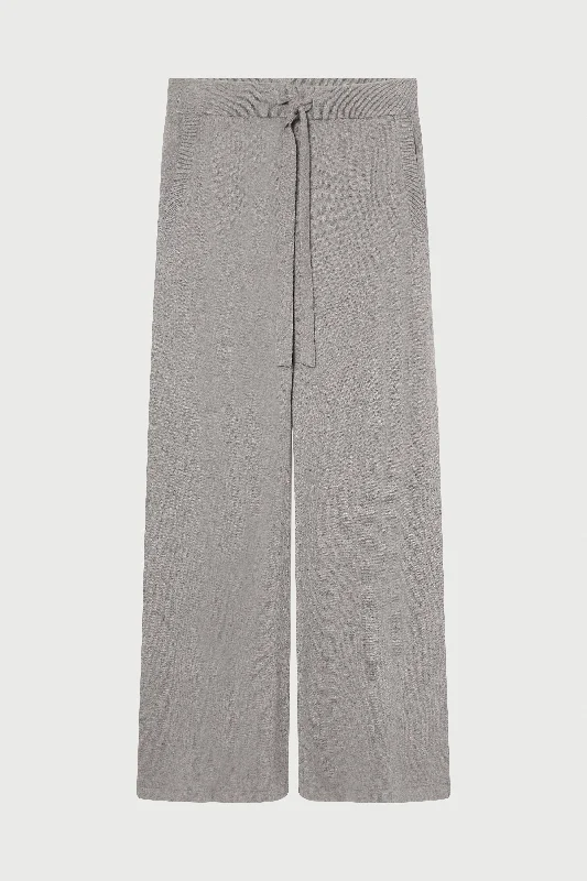 Cotton Cashmere Wide Leg Pant