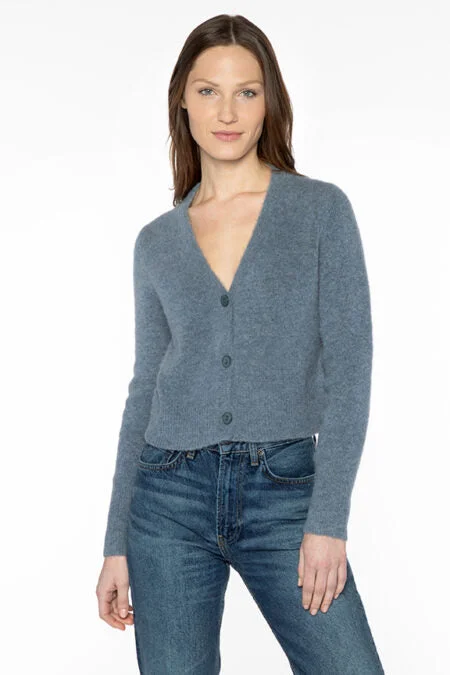 Kinross Cashmere Crop Cardigan