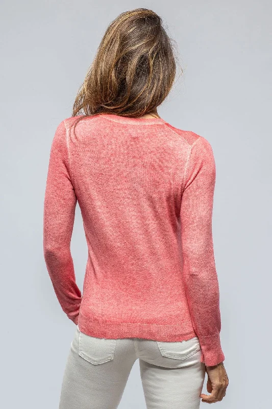 Pari V-Neck Sweater In Persimmons