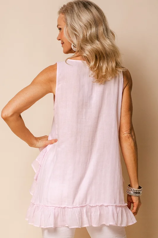 Tullie Cotton Top in Blush