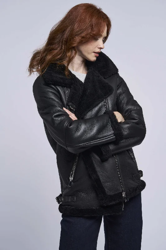 426 Genuine shearling moto jacket