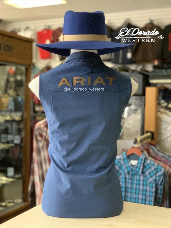 Ariat Women New Team Softshell Vest - Marine Blue Heather