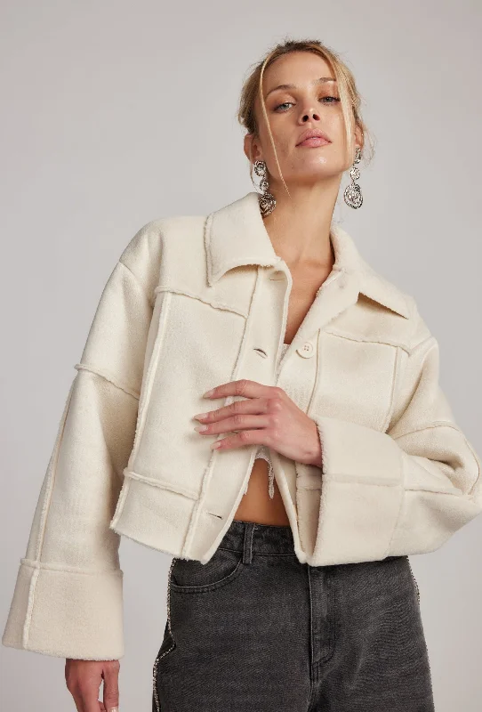 Avery Cream Sherpa Jacket