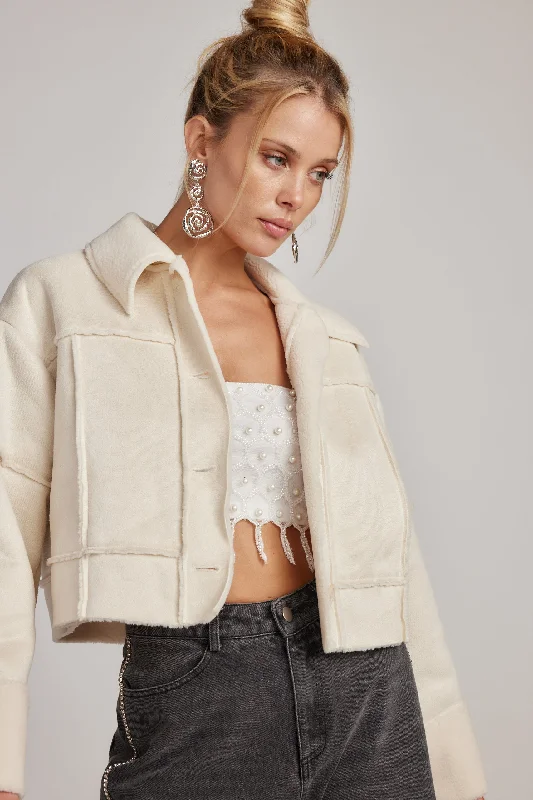 Avery Cream Sherpa Jacket