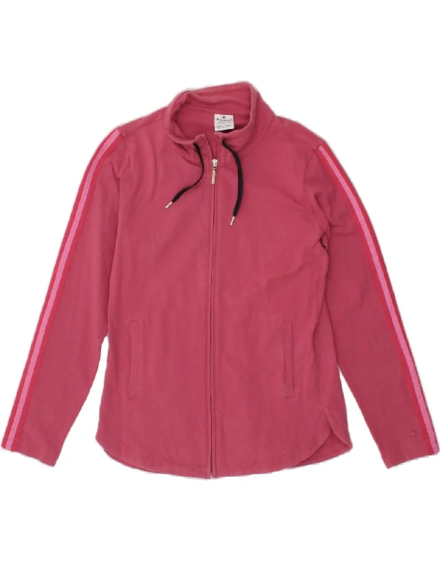 CHAMPION Womens Tracksuit Top Jacket UK 10 Small Pink