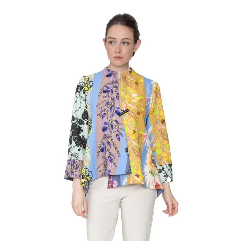 IC Collection Multi Floral-Print One-Button Jacket - 5784J