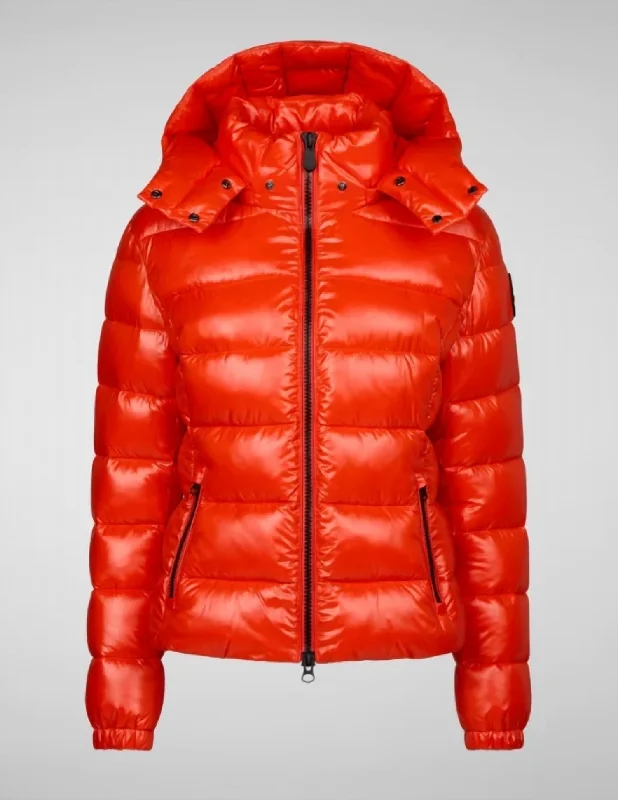 Cosmary Puffer Jacket In Poppy