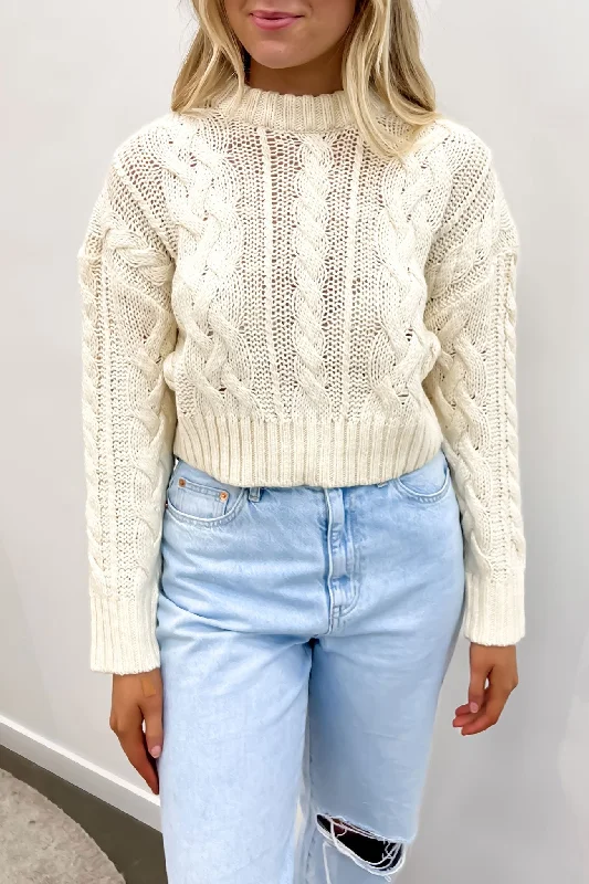 Erika Cable Knit Vintage White