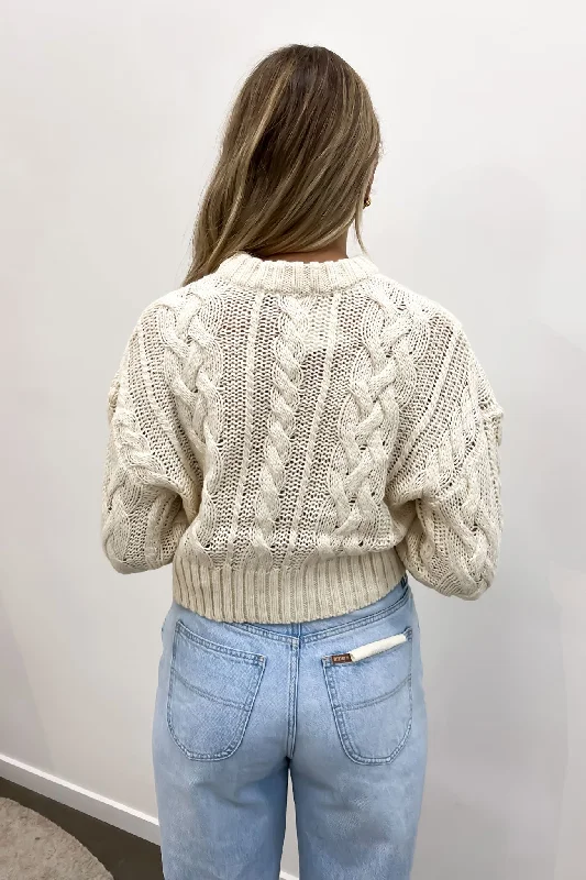 Erika Cable Knit Vintage White