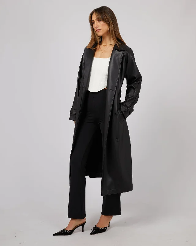 Jorge Mckenzie Trench Coat Black