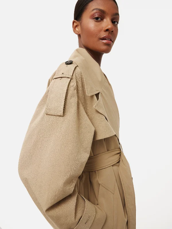 Nelson Cotton Trench Coat | Stone