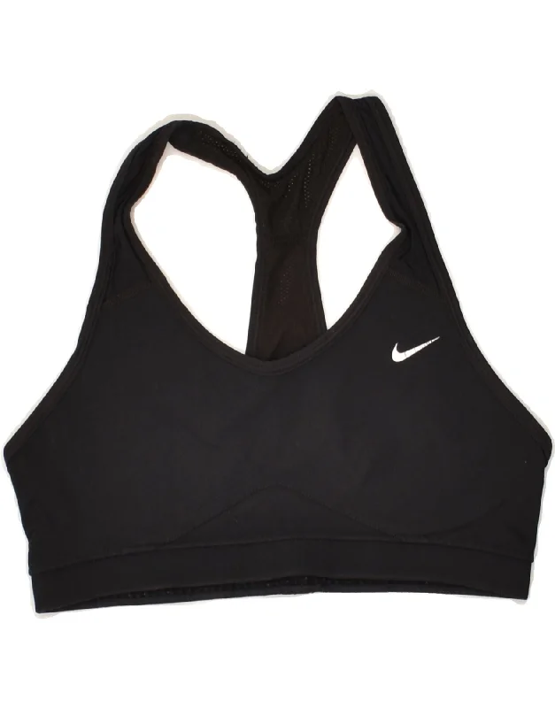 NIKE Womens Dri Fit Sport Bra Top UK 4 XS Black