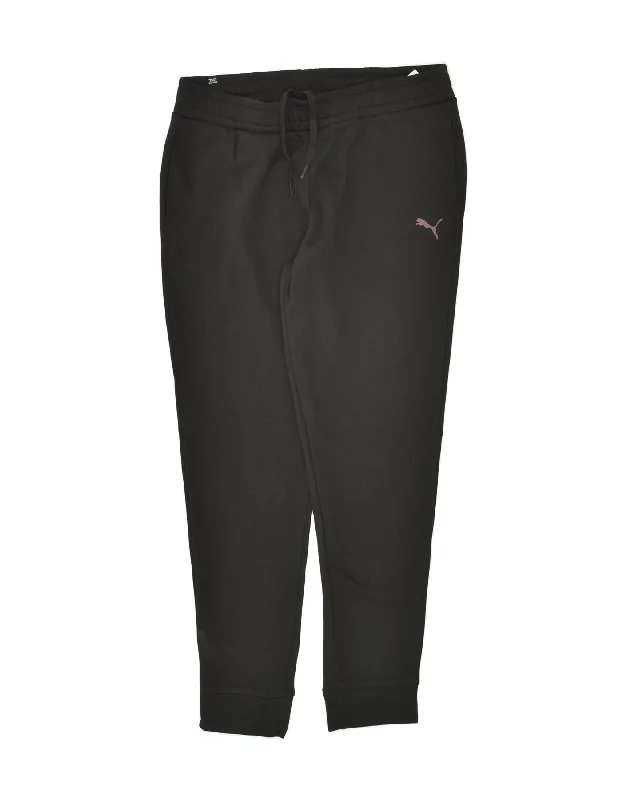 PUMA Womens Tracksuit Trousers Joggers UK 16 Large Black Cotton