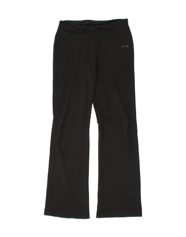 REEBOK Womens Tracksuit Trousers UK 14 Medium Black Polyester