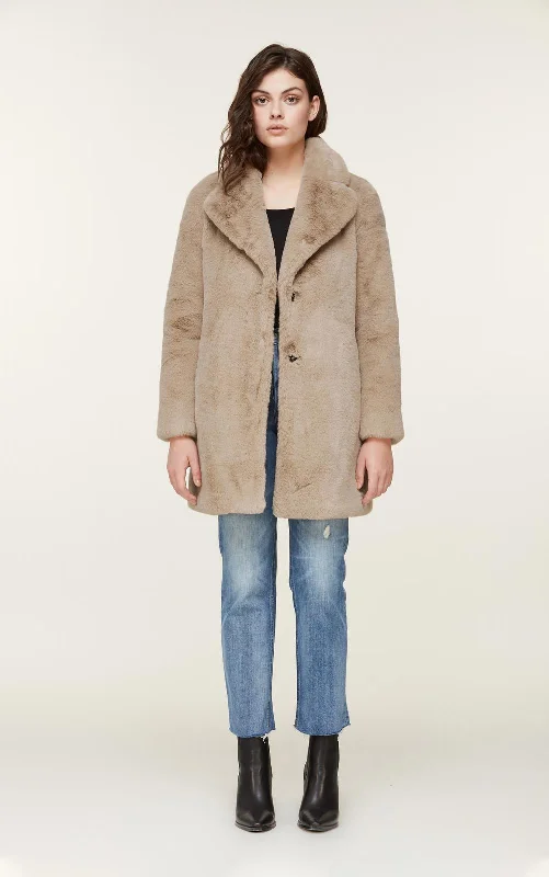 Renada Faux Fur Coat (Honey)