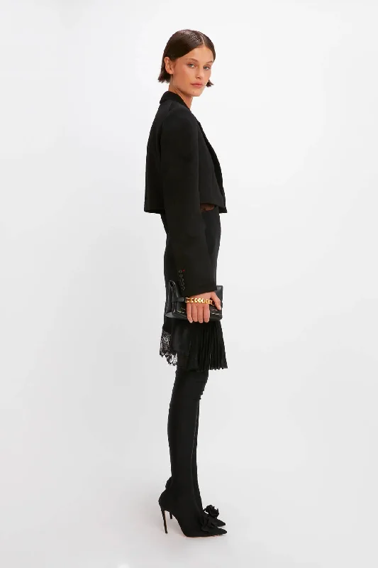 Victoria Beckham Cropped Tailored Jacket - Black