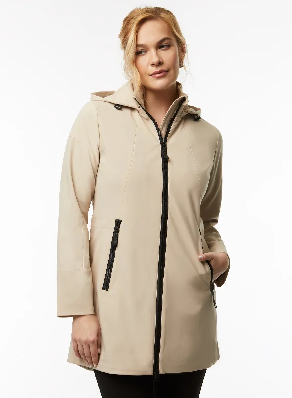 Water-Repelling Hooded Coat