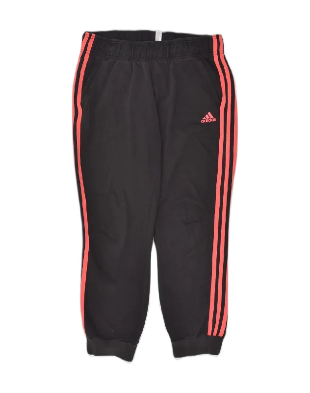 ADIDAS Womens Tracksuit Trousers Joggers Medium Black Colourblock Cotton