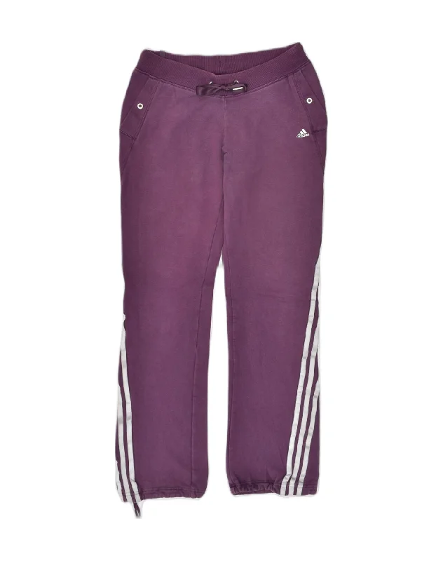 ADIDAS Womens Tracksuit Trousers Joggers UK 8 Small  Purple Cotton