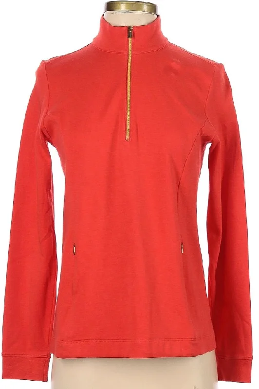 Fairway & Greene Orange Half Zip Cotton Golf Pullover Size S MSP$115