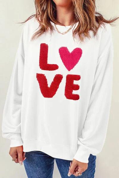 LOVE Round Neck Women Sweatshirt