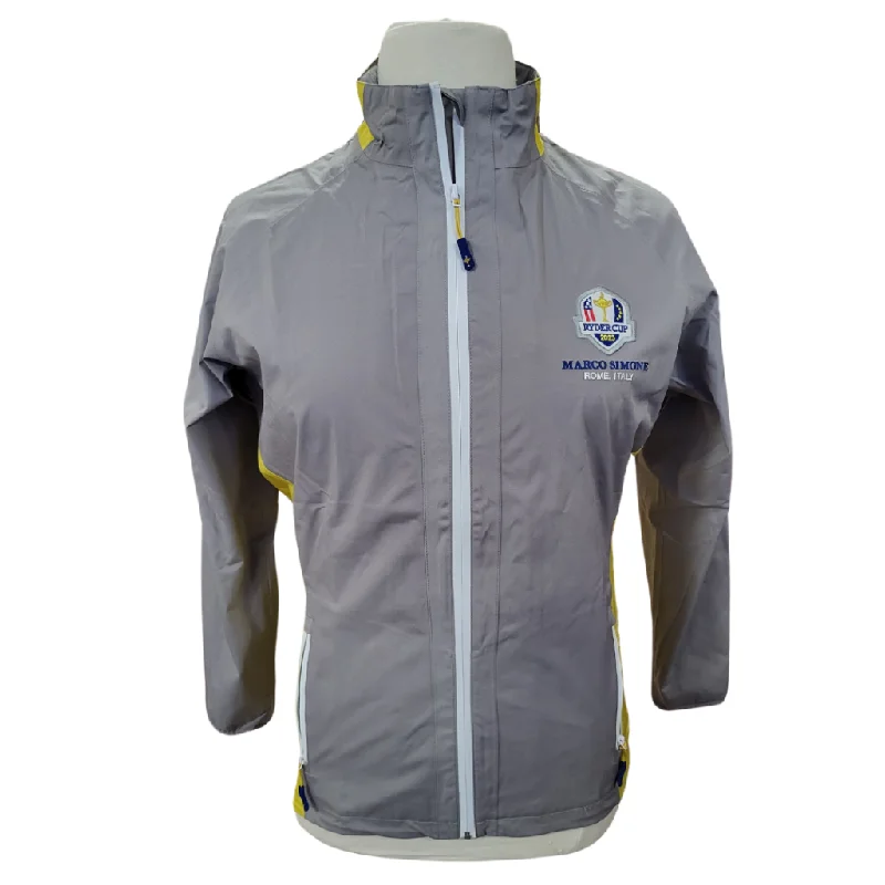 New 2023 Ryder Cup Women's Full-Zip Coat in Gray/Yellow- Size L. MSP$98