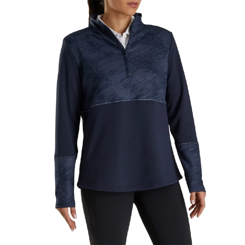 New Footjoy Women's Navy Half Zip Golf Pullover Size L MSP$95