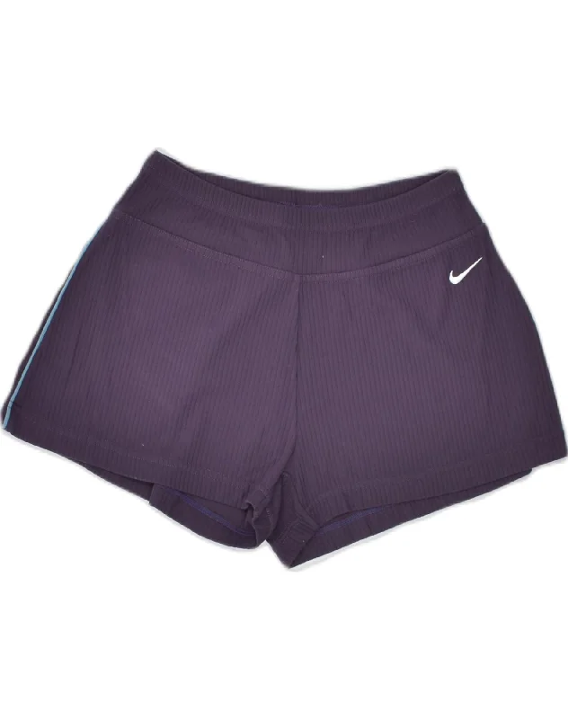 NIKE Womens Sport Shorts US 4/6 Small Burgundy Nylon