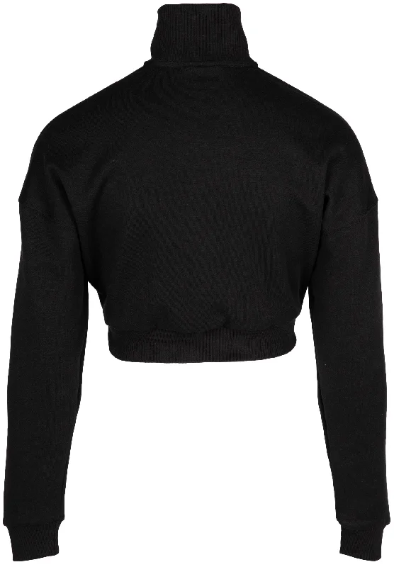 Ocala Cropped Half-Zip Sweatshirt - Black