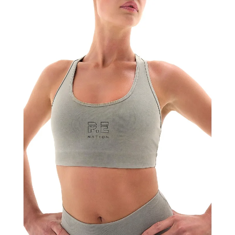 P.E Nation Womens Layup Logo Workout Sports Bra