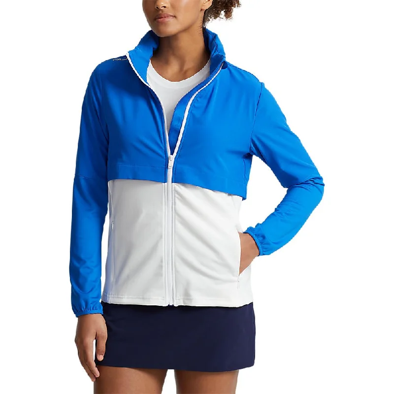 RLX Ralph Lauren Women's Hybrid Full Zip Golf Jacket - Spa Royal/Pure White