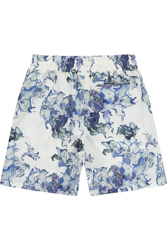 Ashluxe Men's Printed Shorts Blue Flower Aop